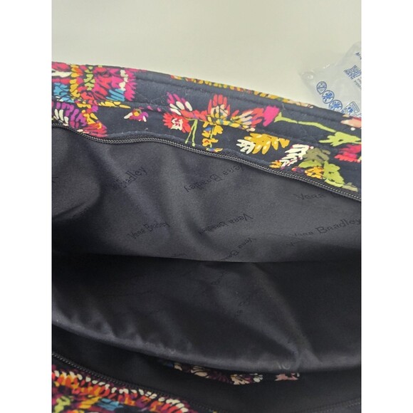 Vera Bradley Essential Messenger or Computer Bag of Midnight Wildflowers - Picture 9 of 13